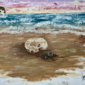 Beach Painting - Canvas - by Prabhu